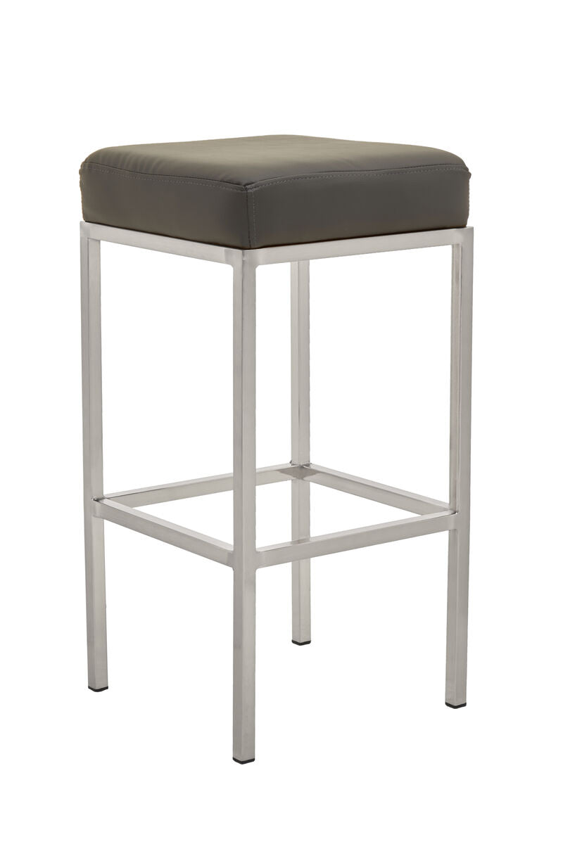 Dark Grey and Chrome Finish Bar Stool | Baina