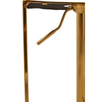 White and Gold Bar Stool with Square Base | Baina