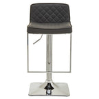 Dark Grey and Chrome Square Base Bar Stool | Baina