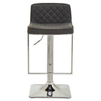Dark Grey and Chrome Square Base Bar Stool | Baina
