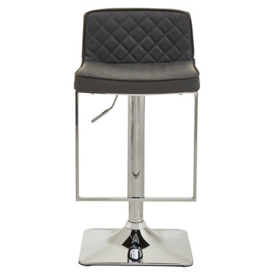 Dark Grey and Chrome Square Base Bar Stool | Baina