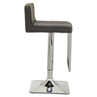 Dark Grey and Chrome Square Base Bar Stool | Baina