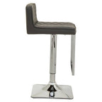 Dark Grey and Chrome Square Base Bar Stool | Baina
