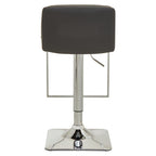 Dark Grey and Chrome Square Base Bar Stool | Baina