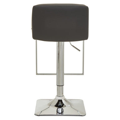 Dark Grey and Chrome Square Base Bar Stool | Baina
