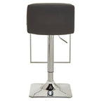 Dark Grey and Chrome Square Base Bar Stool | Baina