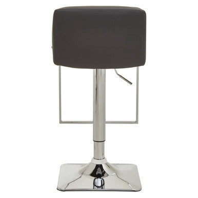 Dark Grey and Chrome Square Base Bar Stool | Baina