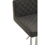 Dark Grey and Chrome Square Base Bar Stool | Baina