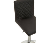 Black and Chrome Bar Stool with Round Base | Baina