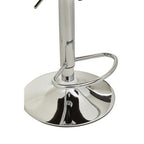 Black and Chrome Bar Stool with Round Base | Baina