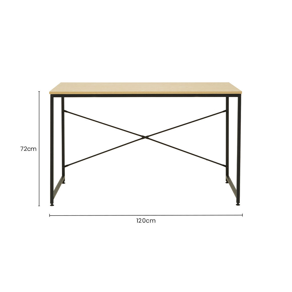 Light Oak Veneer Effect Top Desk | Laxton