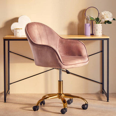Light Oak Veneer Effect Top Desk | Laxton