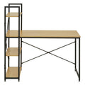 Light Oak Effect Desk with Shelves | Laxton