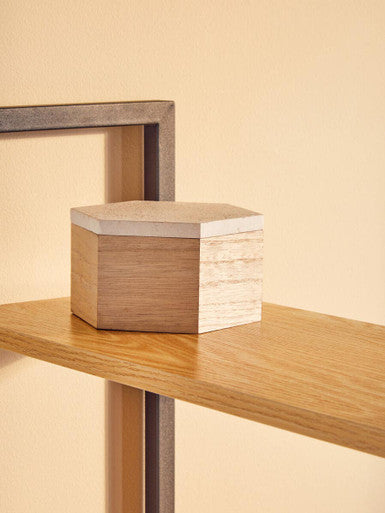 Light Oak Effect Desk with Shelves | Laxton
