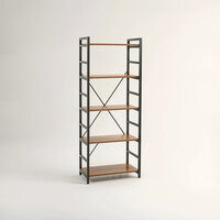 5 Tier Wood Finish Shelf Unit | Laxton