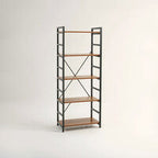 5 Tier Wood Finish Shelf Unit | Laxton