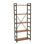 5 Tier Wood Finish Shelf Unit | Laxton