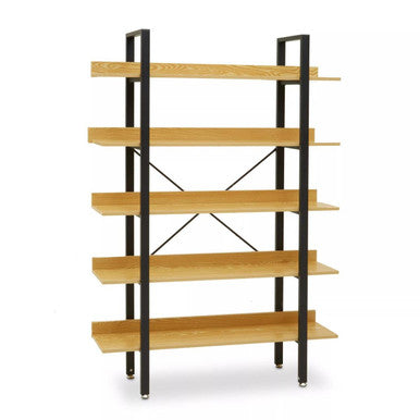 5 Tier Light Oak Effect Shelving Unit | Laxton