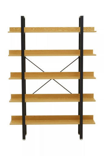 5 Tier Light Oak Effect Shelving Unit | Laxton