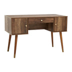 Wood Veneer Desk with Storage | Frida