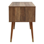 Wood Veneer Desk with Storage | Frida