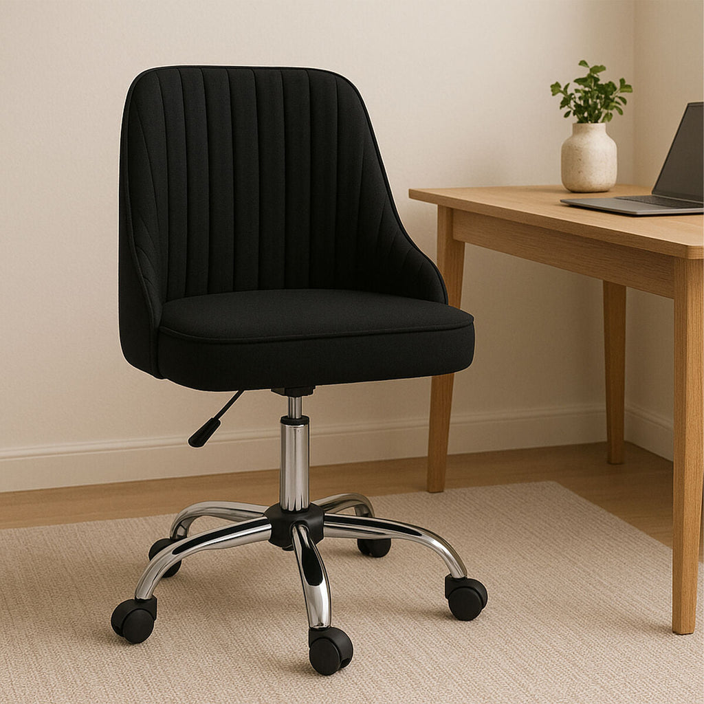 Black Fabric Home Office Chair | Alexi