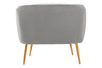Grey Velvet Channel Tufted Accent Chair | Larissa