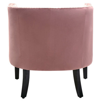 Pink Velvet Studded Chair | Larissa