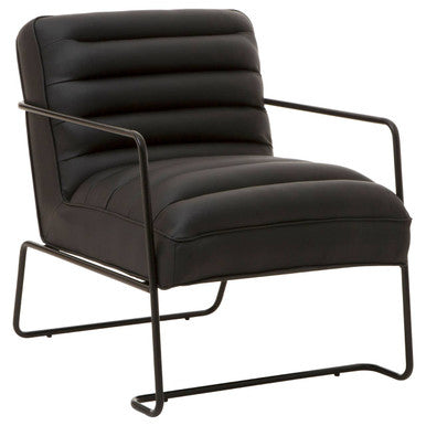 Leather Effect Black Chair | New Foundry