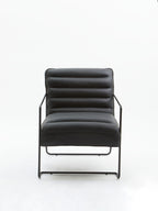 Leather Effect Black Chair | New Foundry