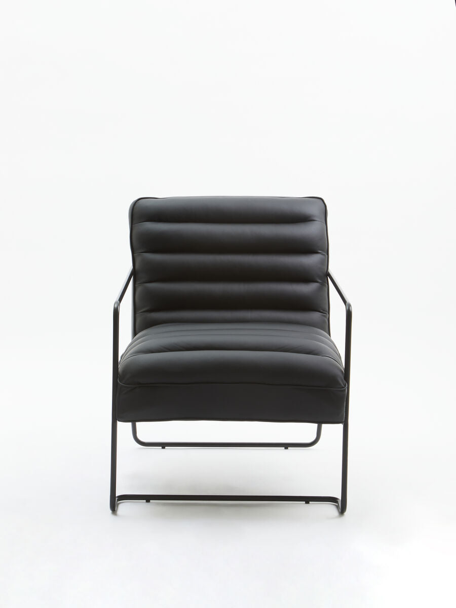Leather Effect Black Chair | New Foundry
