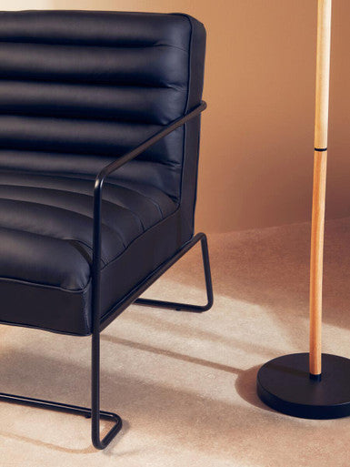 Leather Effect Black Chair | New Foundry