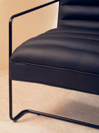 Leather Effect Black Chair | New Foundry