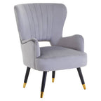 Grey Velvet Cut Out Back Chair | Loretta