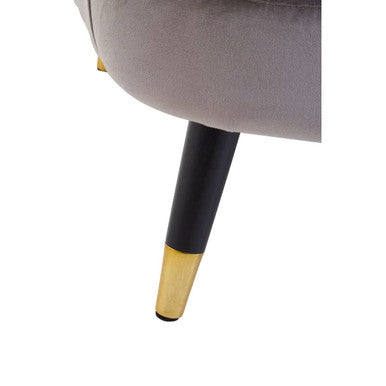 Mink Velvet Curved Accent Chair | Loretta