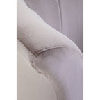 Mink Velvet Curved Accent Chair | Loretta
