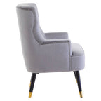 Grey Velvet Tufted Chair | Loretta