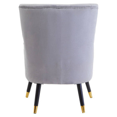 Grey Velvet Tufted Chair | Loretta
