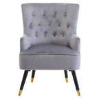 Grey Velvet Tufted Chair | Loretta