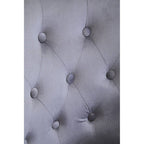 Grey Velvet Tufted Chair | Loretta