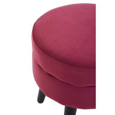 Wine Velvet Stool | Loretta