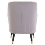 Mink Velvet Accent Chair with Black Legs | Loretta