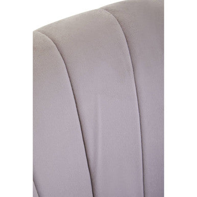 Mink Velvet Accent Chair with Black Legs | Loretta