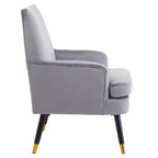 Grey Velvet Accent Chair | Loretta