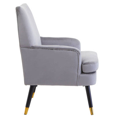 Grey Velvet Accent Chair | Loretta