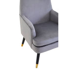 Grey Velvet Accent Chair | Loretta
