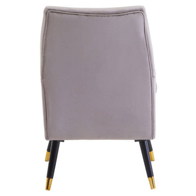 Mink Velvet Accent Chair with Wooden Legs | Loretta