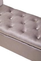 Loretta Mink Velvet Ottoman Storage Bench