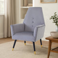 Grey Velvet Button Detail Chair | Loretta