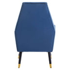 Midnight Blue Velvet Button Detail Chair | Loretta